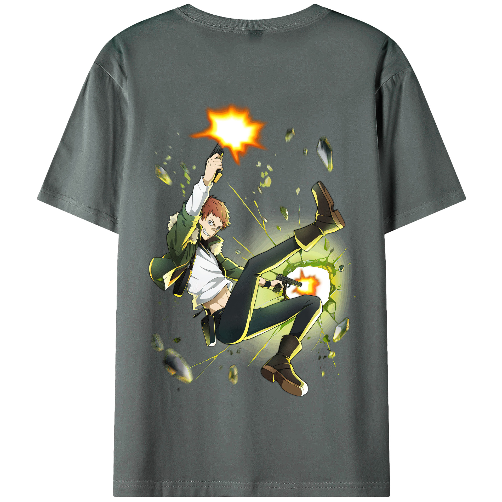 （画像用） 文豪ストレイドッグス Bungo Stray Dogs 綿100％半袖Tシャツ（背面プリント）